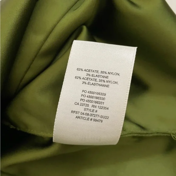 Aritzia Wilfred Shine Satin Mini Dress in Succulent Green NWT - Picture 9 of 12